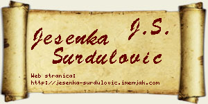 Jesenka Surdulović vizit kartica